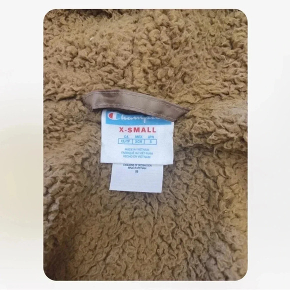 Champion Sherpa Lined Stadium Hooded Gold Jacket Size XS - Picture 12 of 13